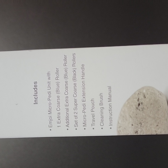 New - Emjoi Micro-Pedi with Extended Handle and 4 Rollers and Brush(White) - Picture 4 of 6